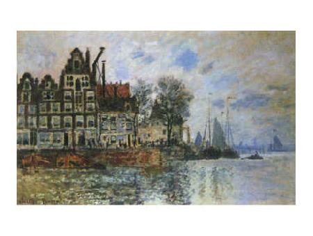 Claude Monet View of Amsterdam oil painting picture